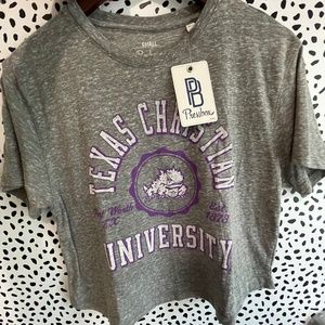 NWT TCU Horned Frogs Cropped Tee